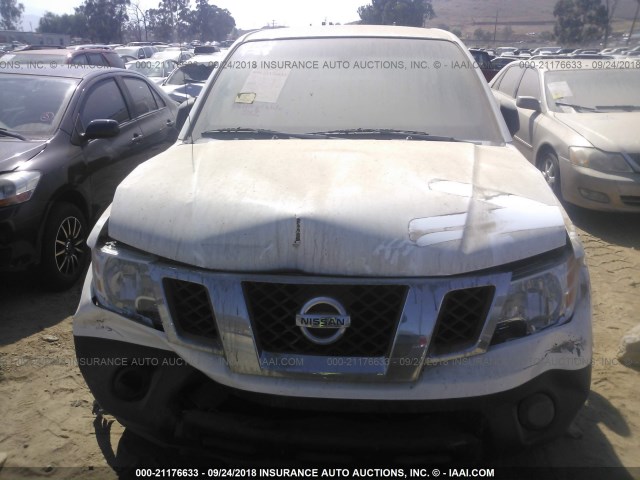 1N6BD0CT8CC404425 - 2012 NISSAN FRONTIER S/SV WHITE photo 6