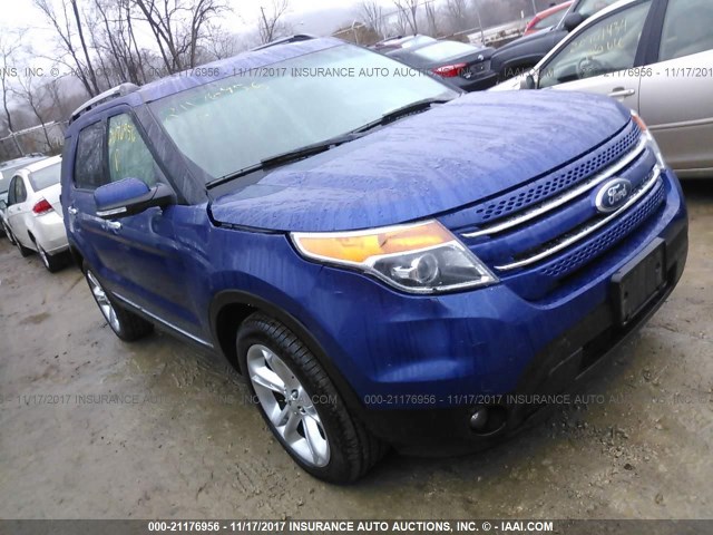 1FM5K8F8XEGC24818 - 2014 FORD EXPLORER LIMITED Mavi foto 1