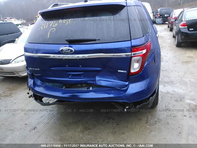 1FM5K8F8XEGC24818 - 2014 FORD EXPLORER LIMITED BLUE photo 6