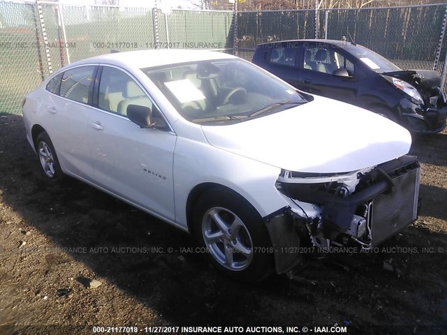 1G1ZB5ST0GF218252 - 2016 CHEVROLET MALIBU LS WHITE photo 1