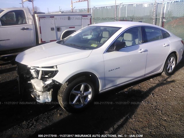 1G1ZB5ST0GF218252 - 2016 CHEVROLET MALIBU LS WHITE photo 2