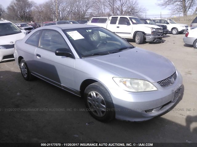1HGEM21125L016091 - 2005 HONDA CIVIC DX VP SILVER photo 1
