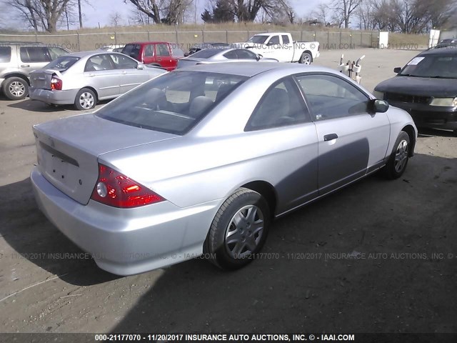1HGEM21125L016091 - 2005 HONDA CIVIC DX VP SILVER photo 4
