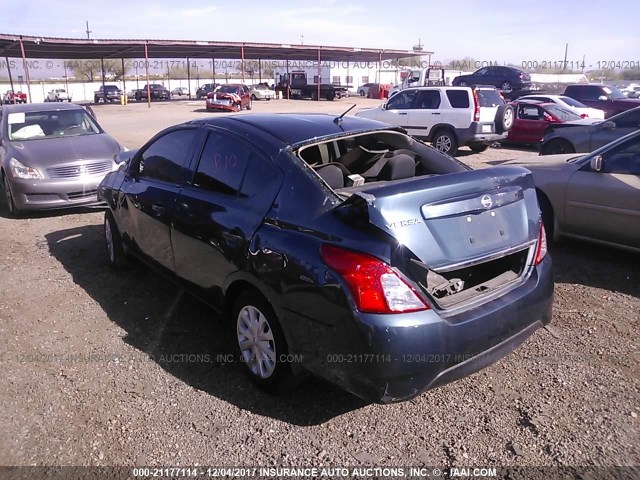 3N1CN7AP2GL859738 - 2016 NISSAN VERSA S/S PLUS/SV/SL BLUE photo 3