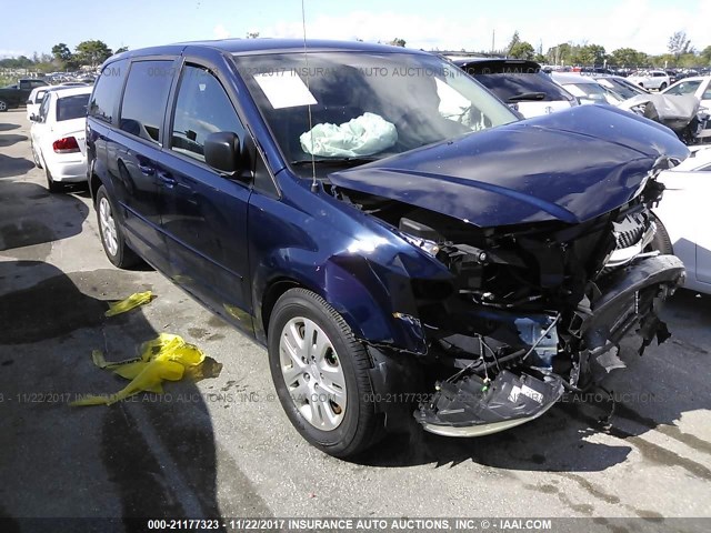 2C4RDGBG7ER279054 - 2014 DODGE GRAND CARAVAN SE BLUE photo 1