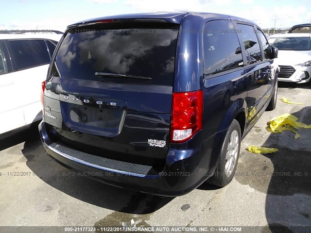 2C4RDGBG7ER279054 - 2014 DODGE GRAND CARAVAN SE BLUE photo 4