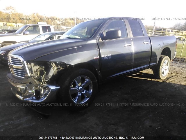 1C6RR7GT2FS571564 - 2015 RAM 1500 SLT BLACK photo 2