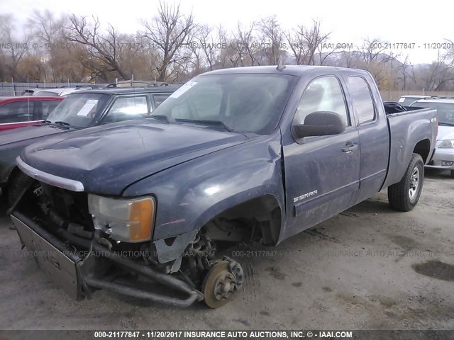 1GTR2VE36BZ226155 - 2011 GMC SIERRA K1500 SLE BLUE photo 2