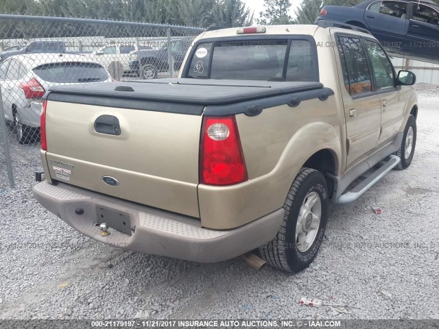 1FMZU67E41UC12888 - 2001 FORD EXPLORER SPORT TR  GOLD photo 4