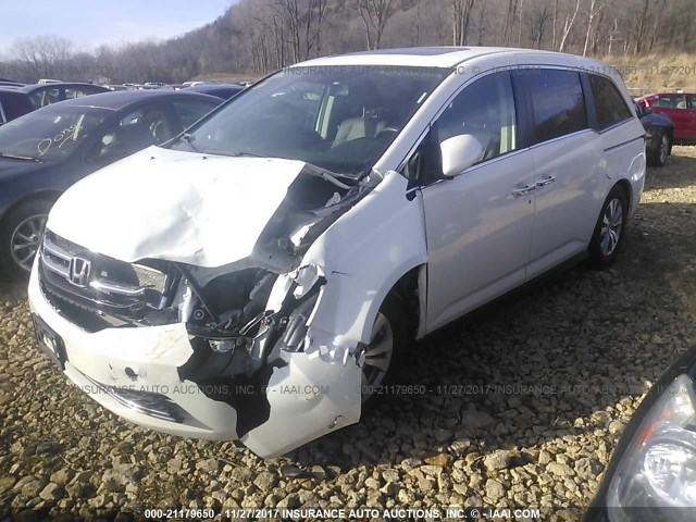 5FNRL5H61FB049688 - 2015 HONDA ODYSSEY EXL თეთრი ფოტო 2