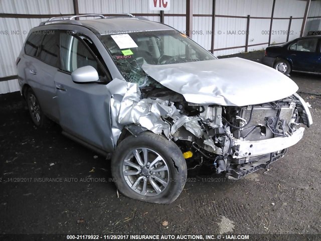 5N1AR2MN1EC710361 - 2014 NISSAN PATHFINDER S/SV/SL/PLATINUM 银色 照片 1