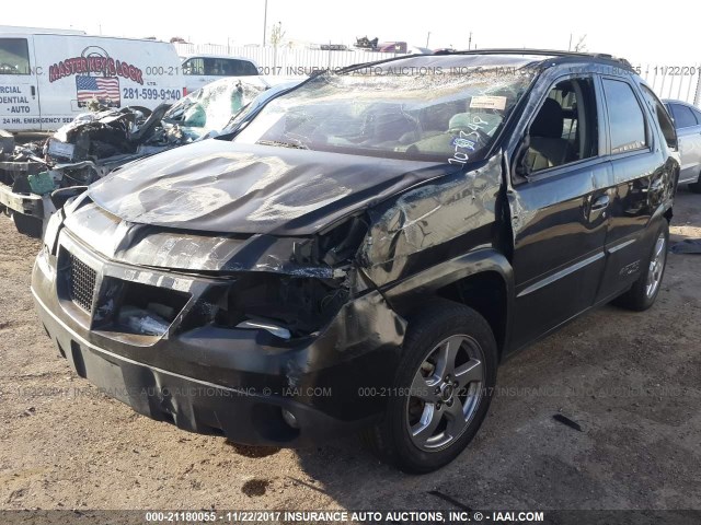 3G7DA03EX5S534482 - 2005 PONTIAC AZTEK BLACK photo 2