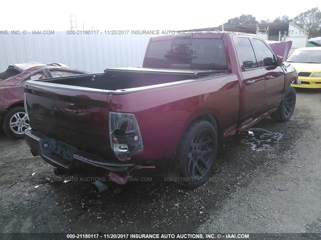 1D7RB1GT9BS614601 - 2011 DODGE RAM 1500 RED photo 4