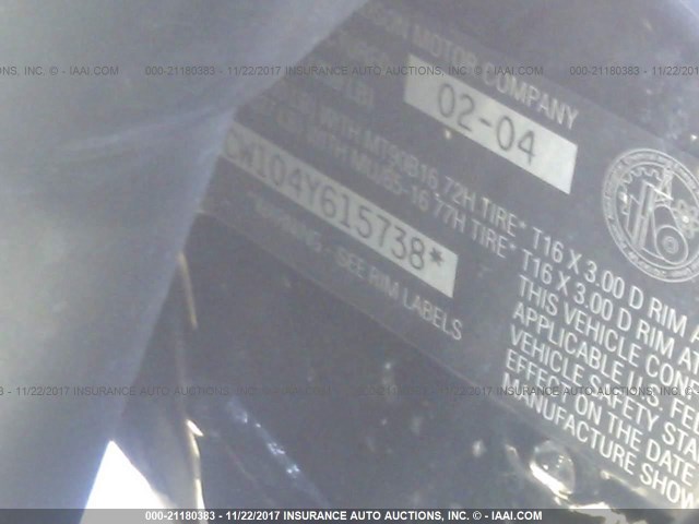 1HD1FCW104Y615738 - 2004 HARLEY-DAVIDSON FLHTCUI BLACK photo 9