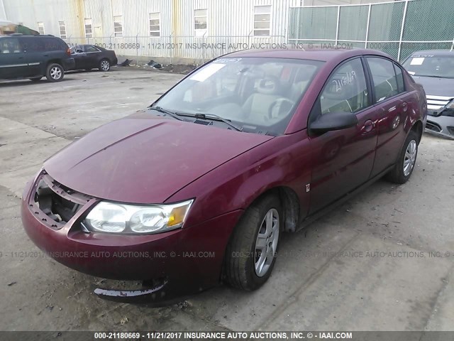1G8AJ55F96Z181464 - 2006 SATURN ION LEVEL 2 Tünd qırmızı foto 2