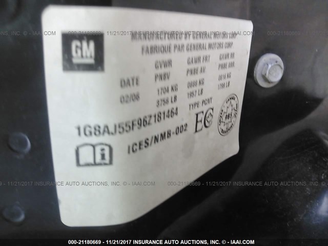 1G8AJ55F96Z181464 - 2006 SATURN ION LEVEL 2 Tünd qırmızı foto 9