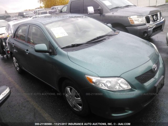 1NXBU4EE0AZ166680 - 2010 TOYOTA COROLLA S/LE/XLE GREEN photo 1