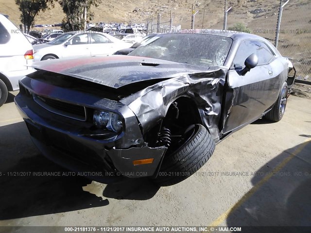 2C3CDYAG8EH269933 - 2014 DODGE CHALLENGER SXT GRAY photo 2