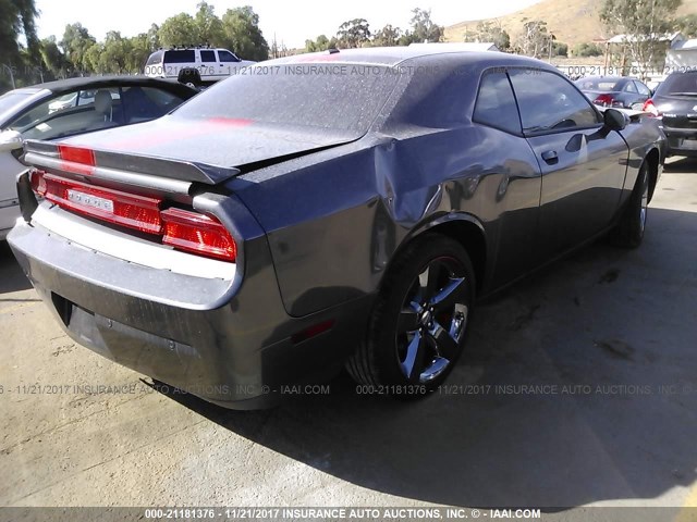 2C3CDYAG8EH269933 - 2014 DODGE CHALLENGER SXT GRAY photo 4