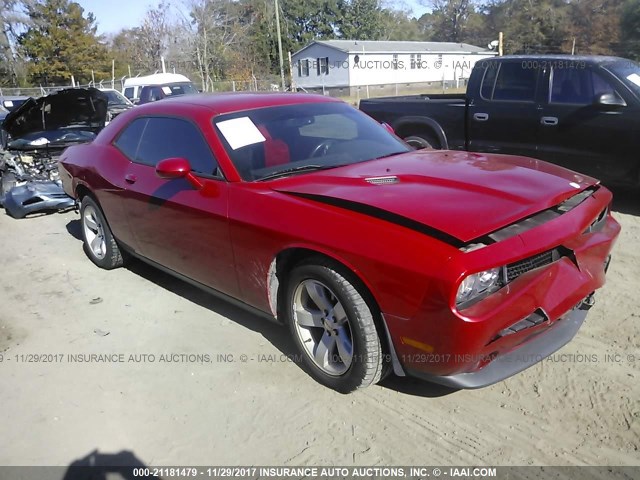 2C3CDYAGXCH107282 - 2012 DODGE CHALLENGER SXT RED photo 1