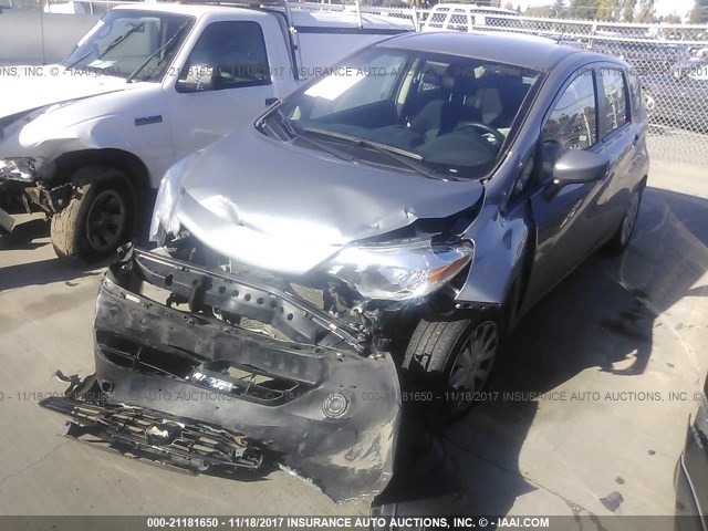 3N1CE2CP5FL424145 - 2015 NISSAN VERSA NOTE S/S PLUS/SV/SL/SR GRAY photo 2