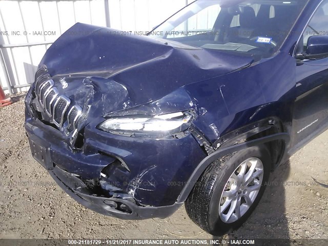 1C4PJLCB9EW221529 - 2014 JEEP CHEROKEE LATITUDE Dark Blue photo 6