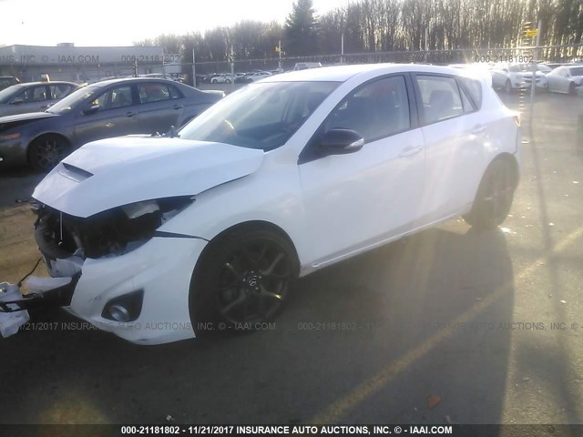 JM1BL1L47D1709657 - 2013 MAZDA SPEED 3 WHITE photo 2