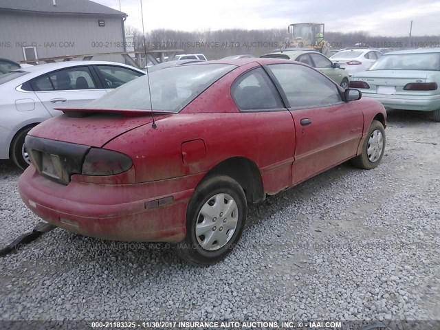 1G2JB124XT7565876 - 1996 PONTIAC SUNFIRE SE RED photo 4