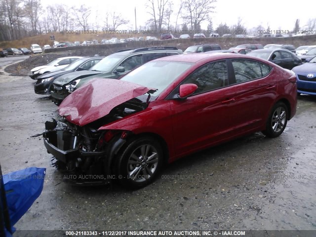 KMHD84LF3HU196467 - 2017 HYUNDAI ELANTRA SE/VALUE/LIMITED RED photo 2