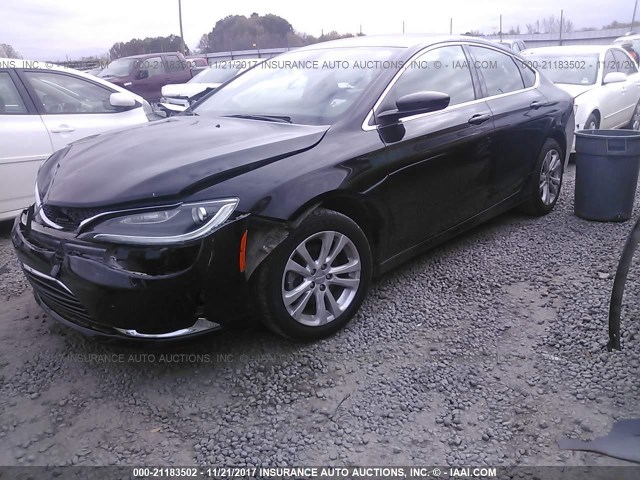 1C3CCCAB0FN658889 - 2015 CHRYSLER 200 LIMITED BLACK photo 2