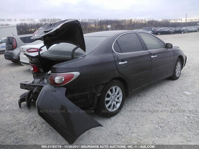 JTHBA30G545012799 - 2004 LEXUS ES 330 MAROON photo 4