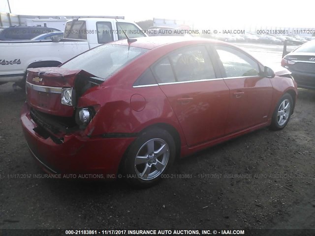 1G1PF5SC3C7131638 - 2012 CHEVROLET CRUZE LT RED photo 4