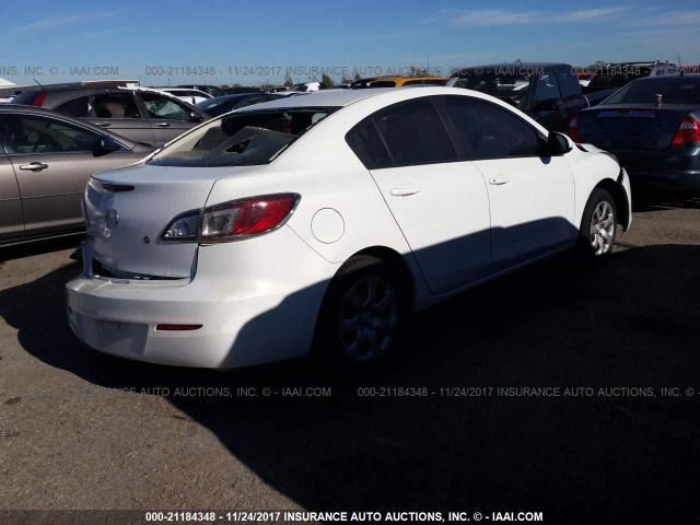 JM1BL1UF0C1504695 - 2012 MAZDA 3 I WHITE photo 4