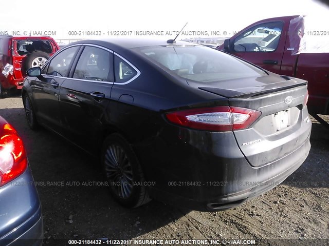 3FA6P0K98DR191552 - 2013 FORD FUSION TITANIUM BLACK photo 3