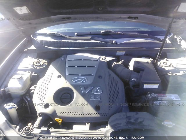 5NPEU46F26H014717 - 2006 HYUNDAI SONATA GLS/LX GRAY photo 10