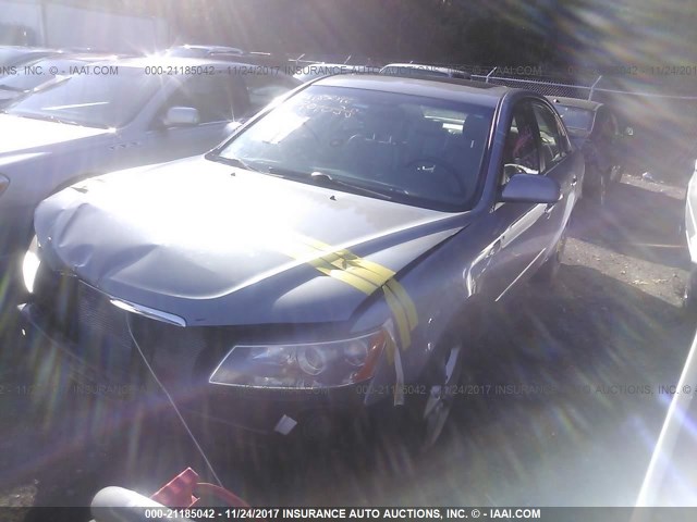 5NPEU46F26H014717 - 2006 HYUNDAI SONATA GLS/LX GRAY photo 2