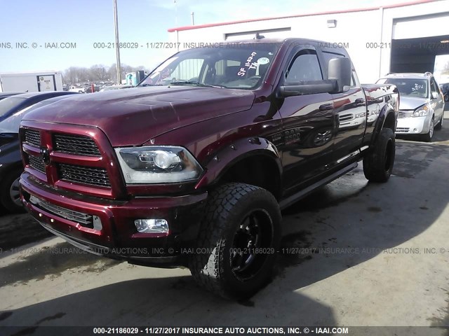 3C6UR5FJ3GG260541 - 2016 RAM 2500 LARAMIE MAROON photo 2