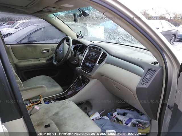 JTEDP21A850064838 - 2005 TOYOTA HIGHLANDER LIMITED TAN photo 5