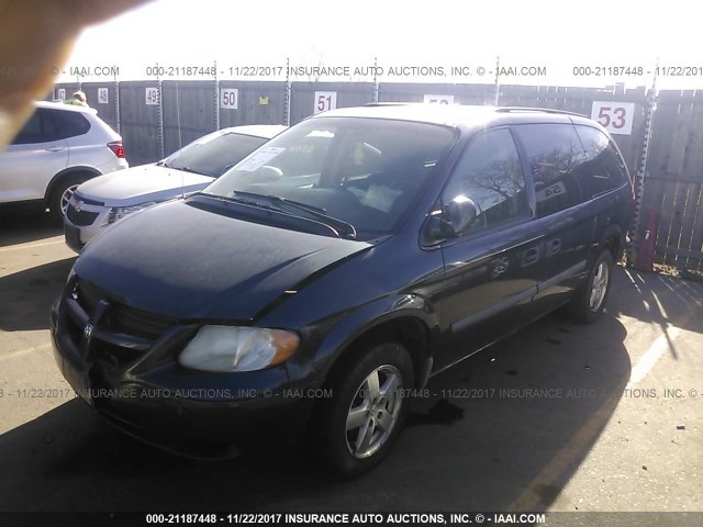 1D4GP24R17B164731 - 2007 DODGE GRAND CARAVAN SE BLUE photo 2