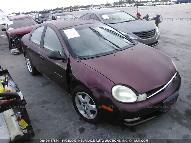 1B3ES46C41D107976 - 2001 DODGE NEON SE/ES RED photo 1