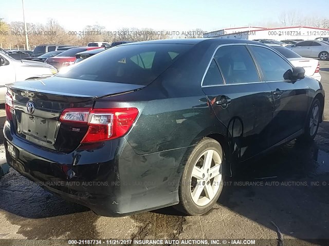 4T1BF1FK6CU184830 - 2012 TOYOTA CAMRY SE/LE/XLE Dark Blue photo 4