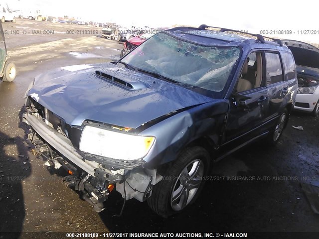 JF1SG69668G726744 - 2008 SUBARU FORESTER 2.5XT LIMITED BLUE photo 2