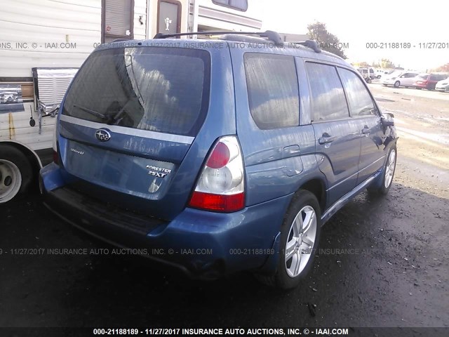 JF1SG69668G726744 - 2008 SUBARU FORESTER 2.5XT LIMITED BLUE photo 4