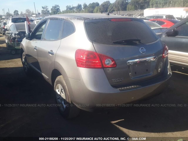 JN8AS5MT5FW669990 - 2015 NISSAN ROGUE SELECT S GRAY photo 3