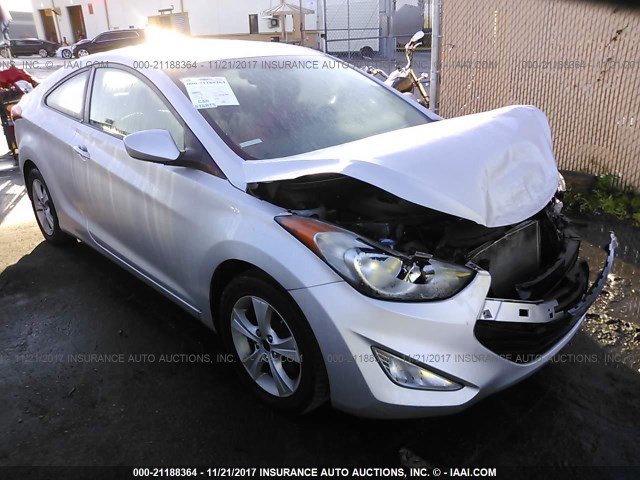 KMHDH6AE9DU014142 - 2013 HYUNDAI ELANTRA COUPE GS/SE SILVER photo 1