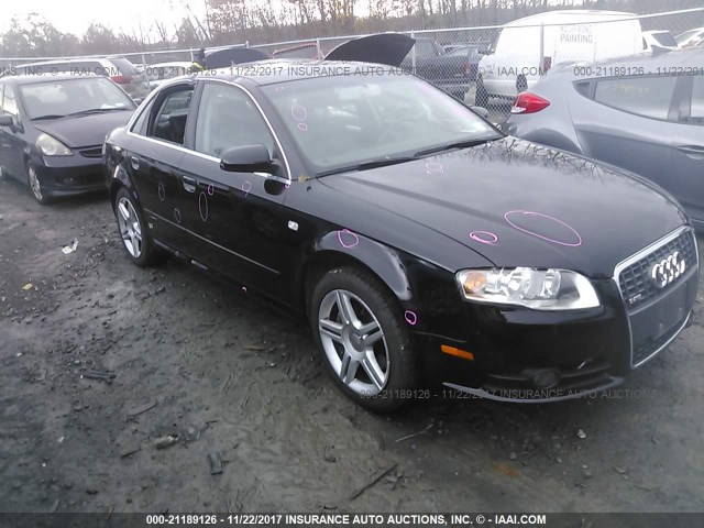 WAUDF78E18A001699 - 2008 AUDI A4 2.0T QUATTRO BLACK photo 1