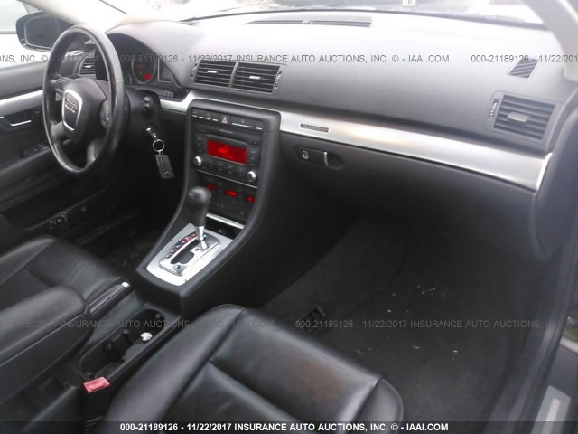 WAUDF78E18A001699 - 2008 AUDI A4 2.0T QUATTRO BLACK photo 5