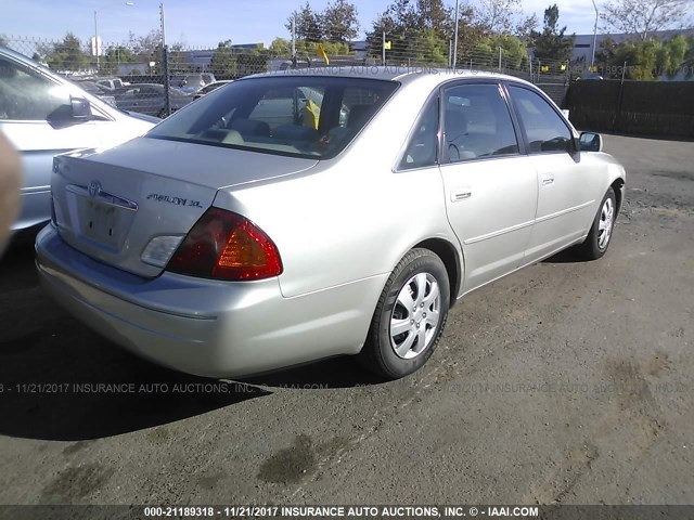 4T1BF28B91U139364 - 2001 TOYOTA AVALON XL/XLS SILVER photo 4