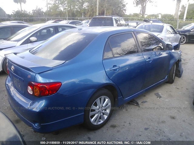 1NXBU4EE8AZ268048 - 2010 TOYOTA COROLLA S/LE/XLE BLUE photo 4