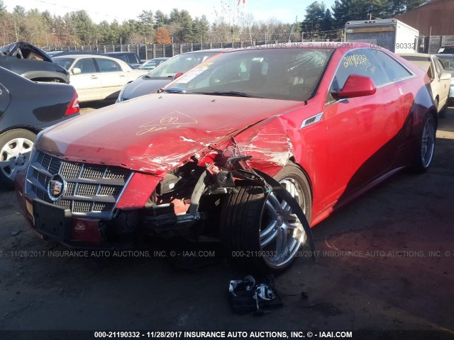 1G6DA1ED1B0128477 - 2011 CADILLAC CTS RED photo 2